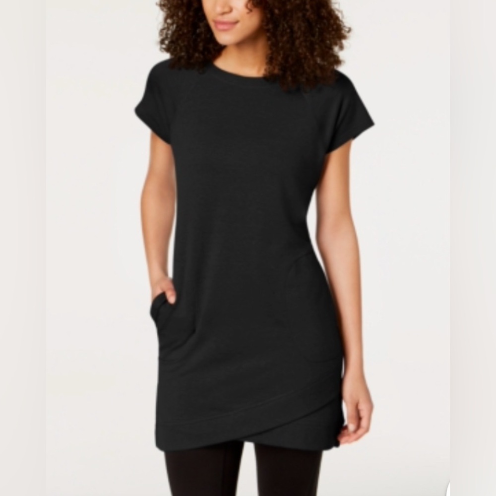 Ideology - noir crossover hem tunic dress - size s